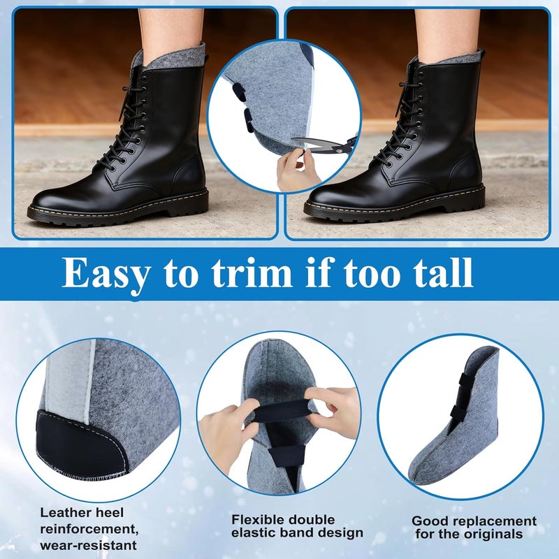 Waybas Replacement Felt Boot Liner for Men Women, Wool Blend High Winter Boot Insulator for Hunting Fishing Hiking Snow Work - Image 4